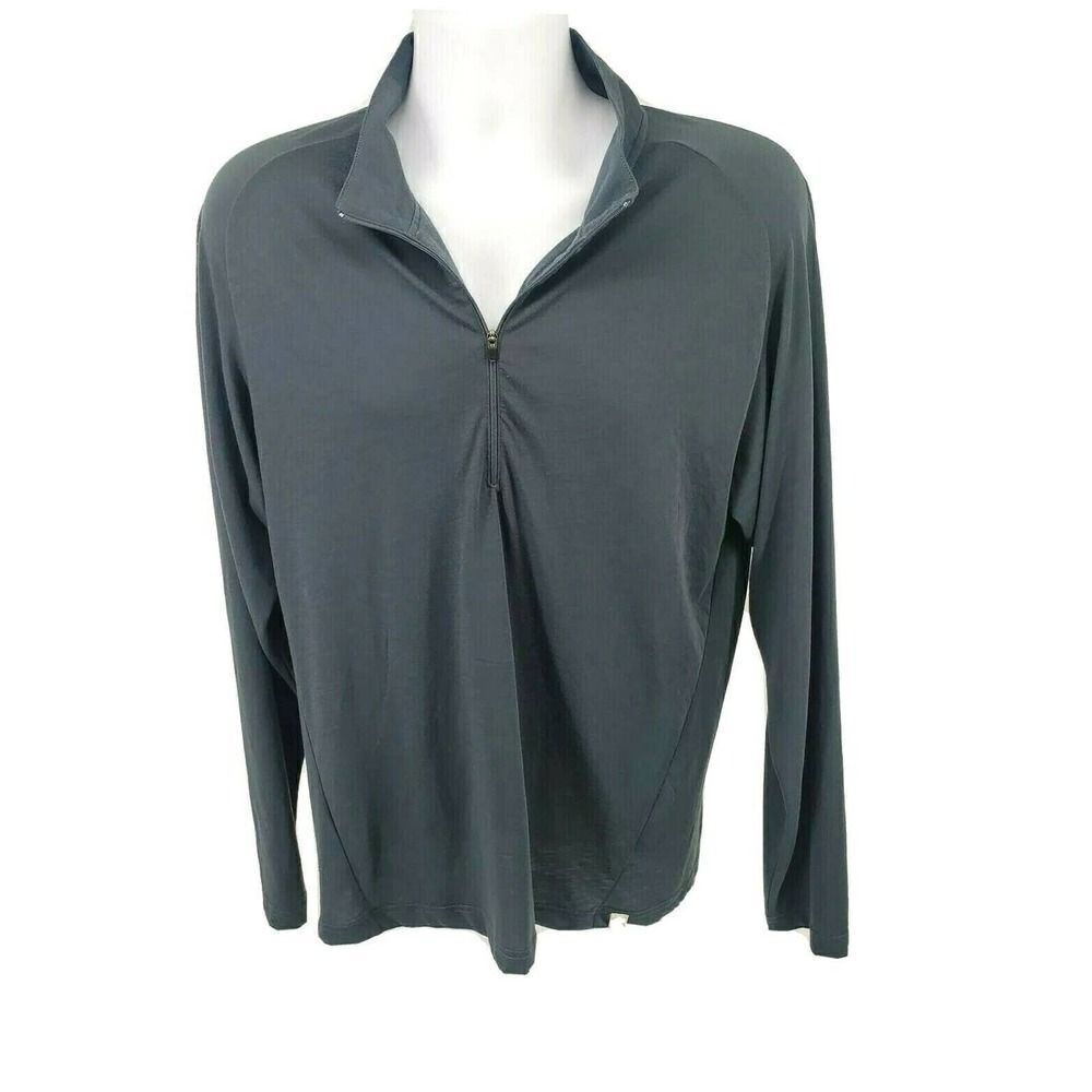 Outdoor Research Mens Base Layer Top Size Large 1/4 Zip Wool Blend‎ Light Weight